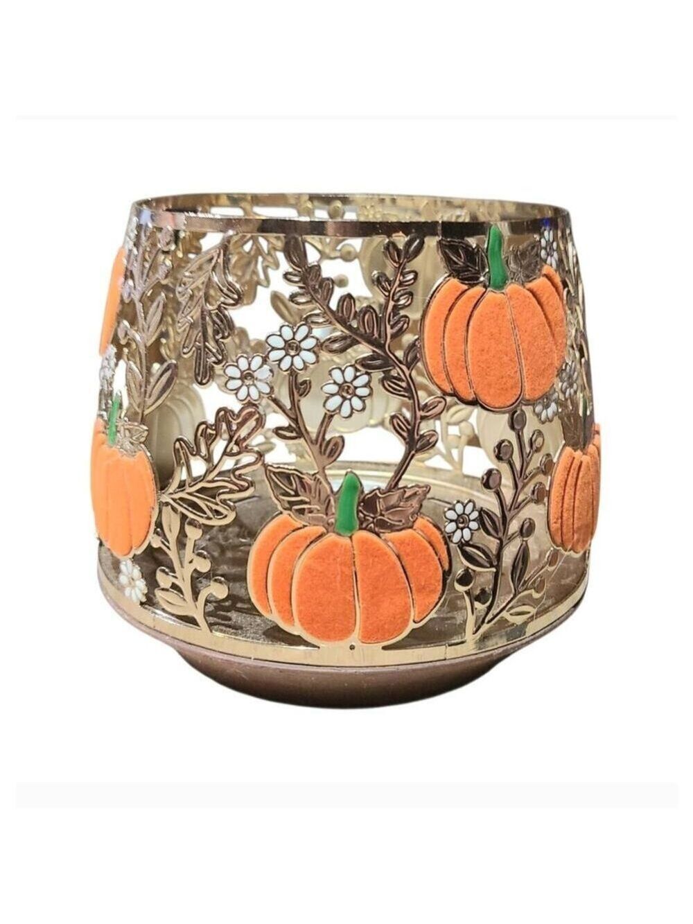 Bath and Body Works Velvet Pumpkins 3 Wick Candle Holder